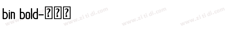 bin bold字体转换